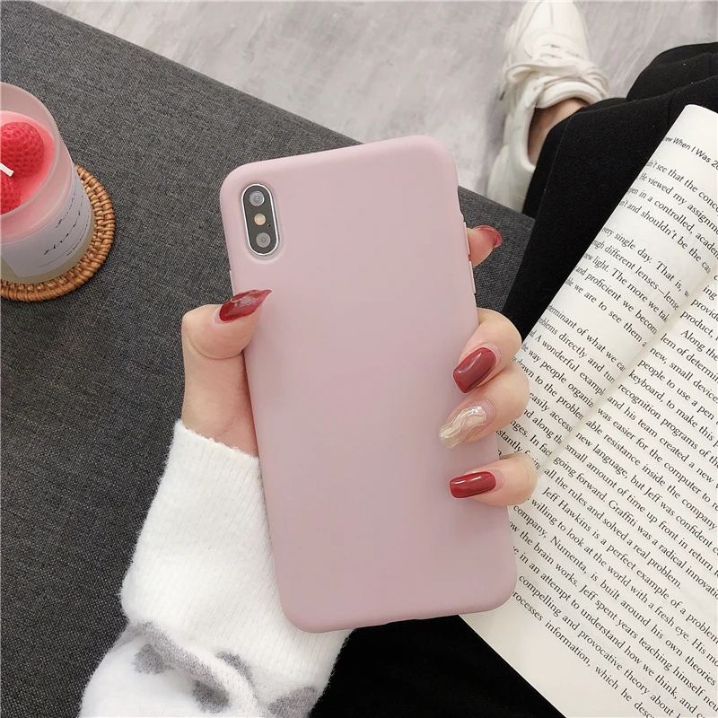 Однотонный силиконовый чехол Gimfun для Iphone 11 Pro Max X Xs Xr 6 7 8Plus мягкий накладка