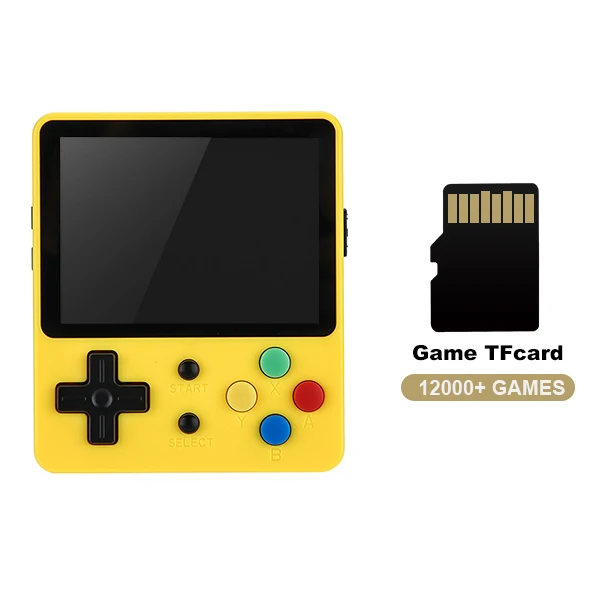 DATA FROG 2.6 Inch Mini Handheld Game Console LDK Retro Video Game Family TV Classic Portable Handheld Gamepad Support AV Output - Цвет: Yellow TF card