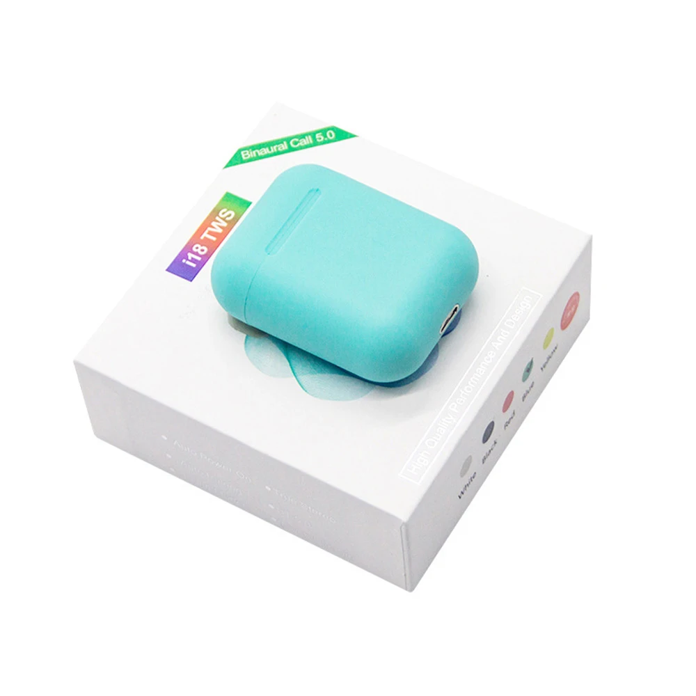 Оригинальные i18 TWS беспроводные наушники Bluetooth гарнитуры наушники Сенсорное управление для всех смартфонов PK i10 i11 i12 i13 i14 i20 TWS