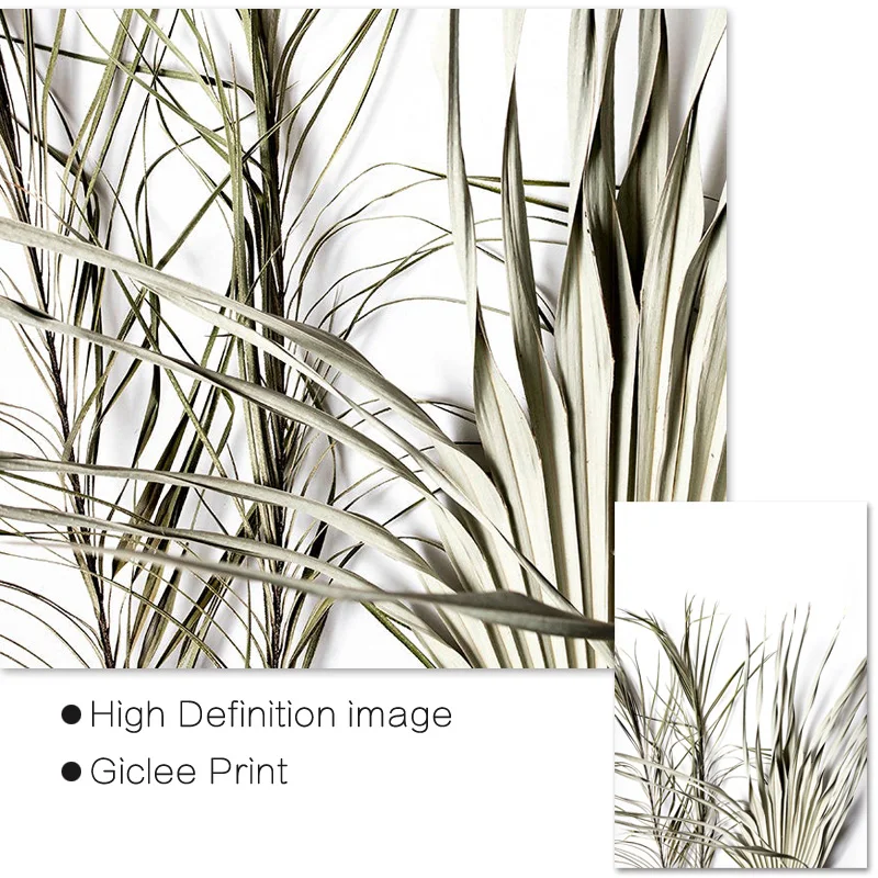 Растительный принт современный минималистичный плакат зеленые листья растений
