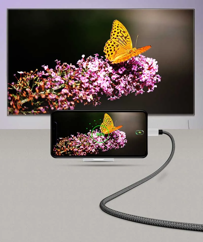 HDMI экранный проигрыватель 1080P HDMI ТВ-карта телевизионный HD кабель для Apple Android USB для IPhone 8 7 6 и Android серии