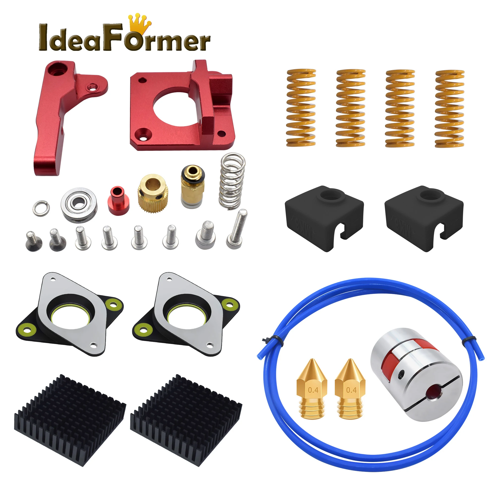 

1set 3D Printer Ender 3 CR10 Extruder Upgrade Kit Springs Extruder Damper Meal Sock Tube for Creality Ender 3 CR10 CR-10 Printer