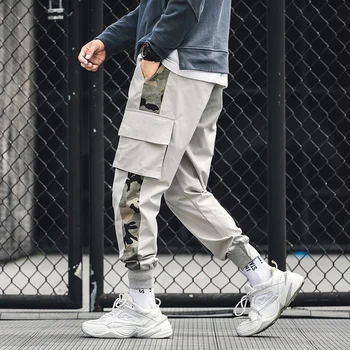 

Fashion Cargo Pants Men's Streetwear Joggers Pants Black Sweatpant Male Hiphop Autumn Pockets Trousers Overalls
