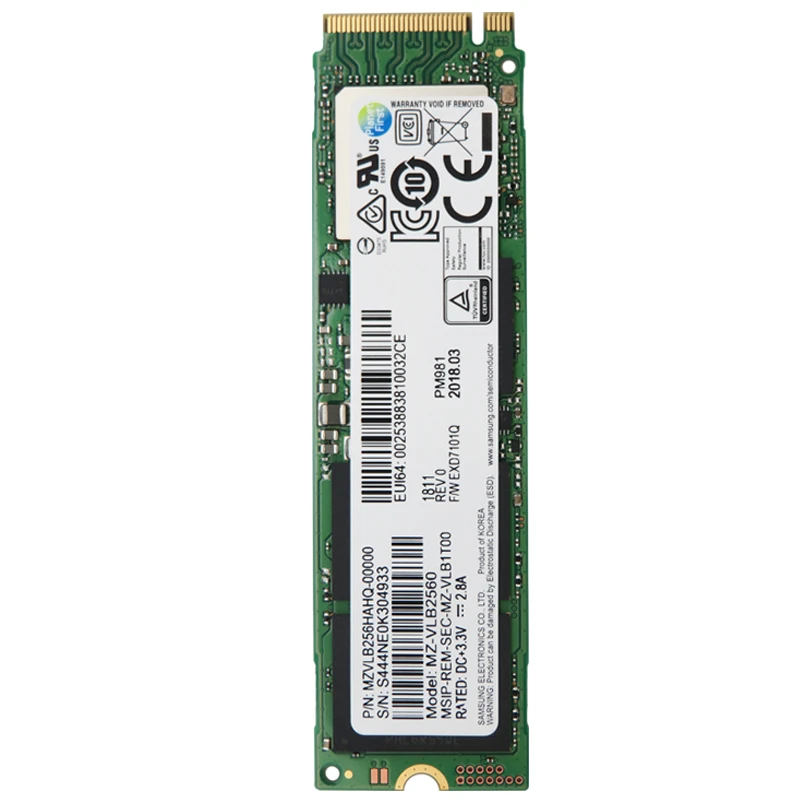 SAMSUNG SSD M.2 PM981 NVMe512GB使用時間1554h