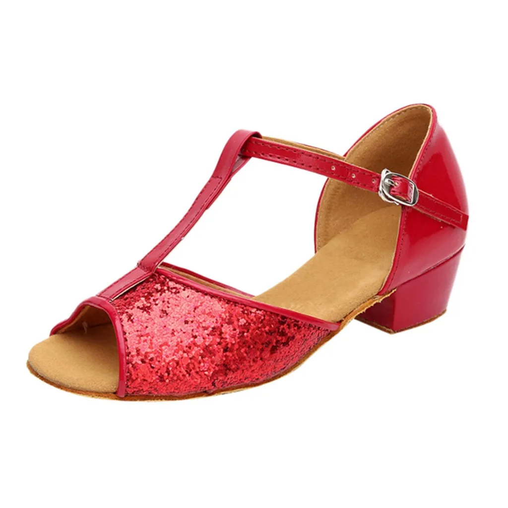 SAGACE/сандалии; обувь для девочек; sandalias Rumba; бальные; латинские; детские сандалии с блестками; sandalia infantil menina; обувь для танцев на квадратном каблуке; 1218