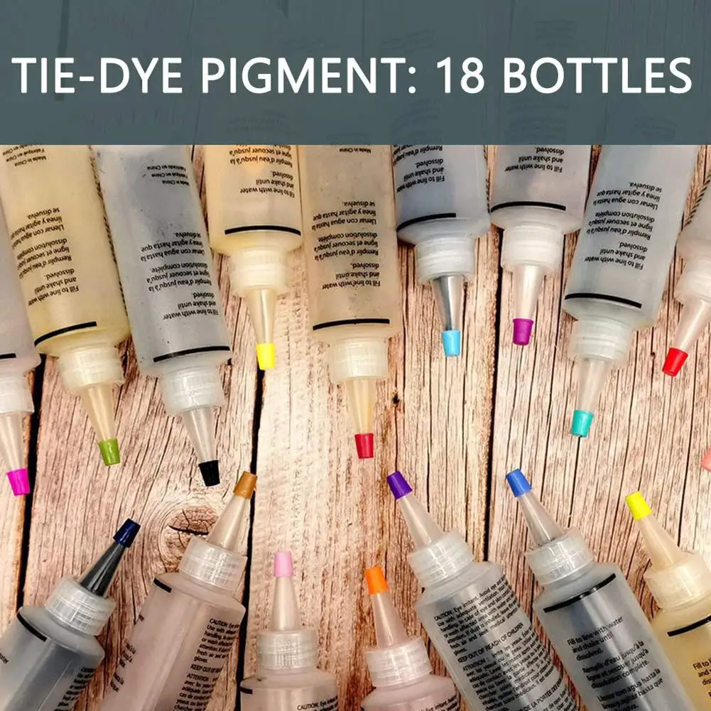 Non-toxic Tie Tye Dye Set Tinte Ropa Fabric Dye Clothing Graffiti Tattoo Bottle Kids Art Pigment Permanent Paint Colors Ornament