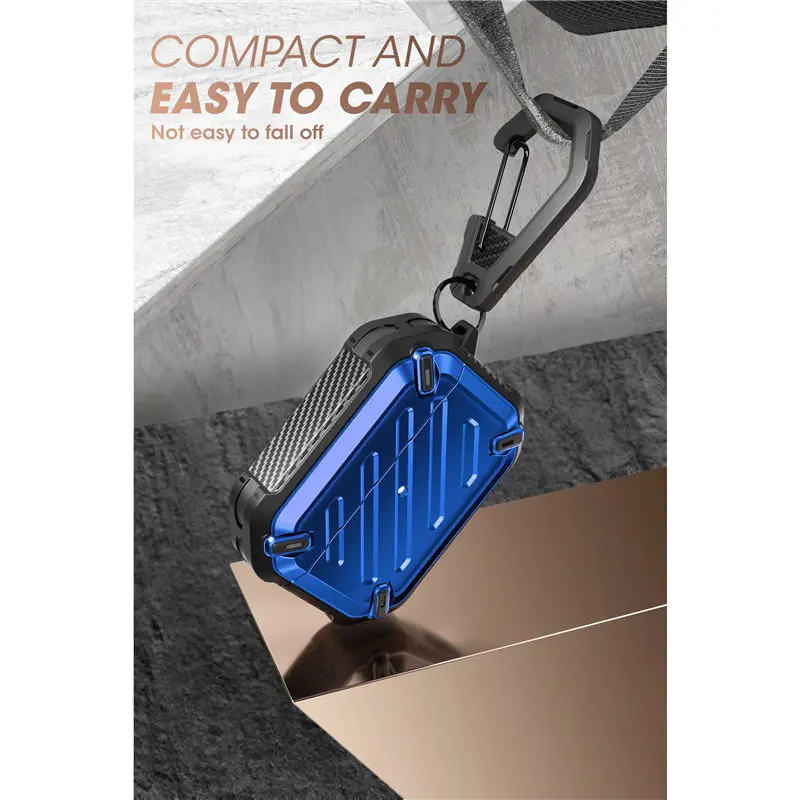 Supcase-ub Pro Case para Airpods Pro Corpo Inteiro Capa Protetora Robusta Mosquetão para Apple2023 - Image 3