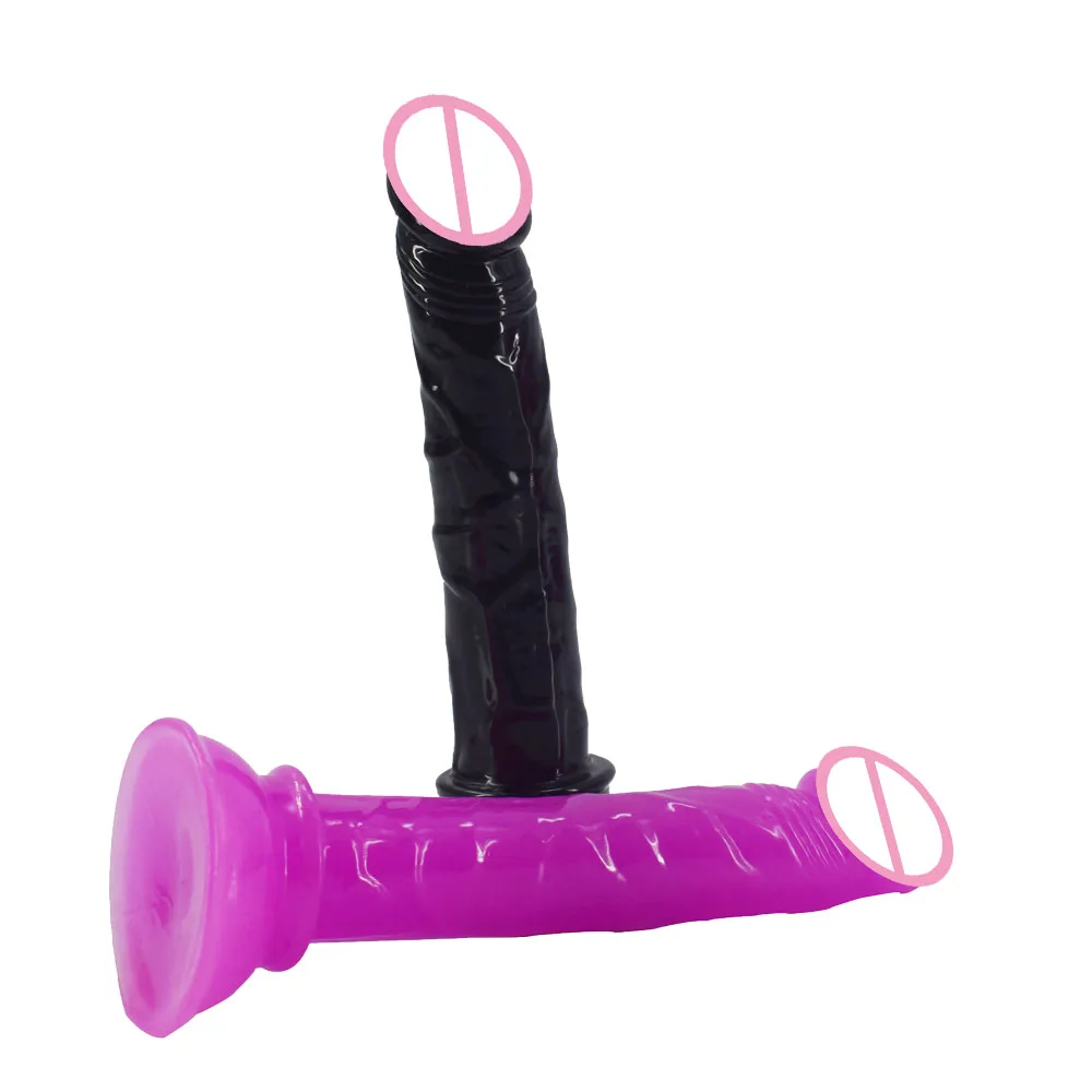 LUUK Mini Dildo Rubber Dick Realistic Blood Vessel Imitation Penis Imitator for Man Woman No Vibrator Masturbation Adult Toys