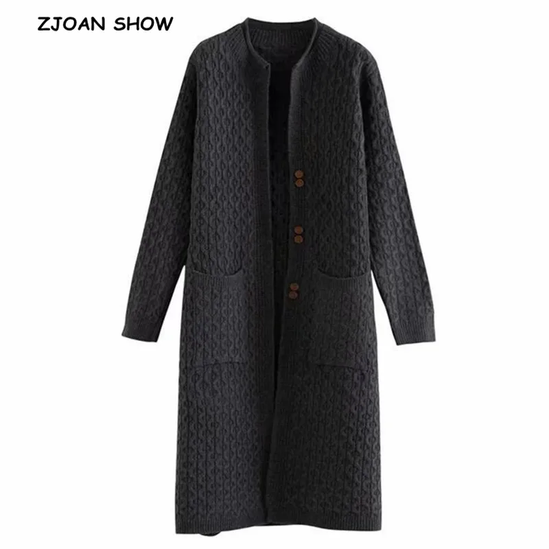 #Special Offers 2019 New Twist Double Buttons Single-breasted Knit Cardigan Sweater Women Autumn loose Elegant Casual Jumper Knitwear