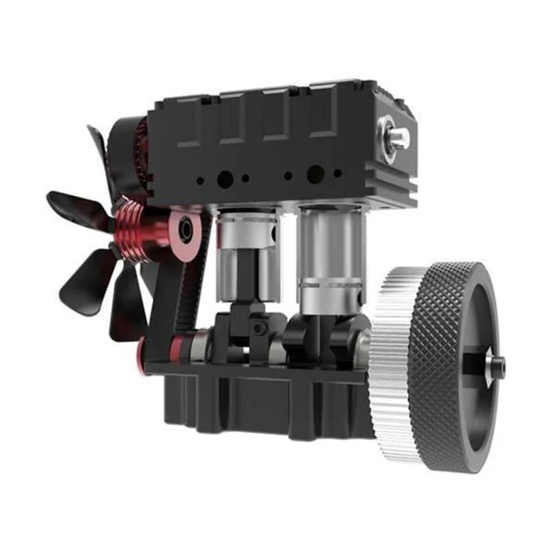 FS-L200 modelo de motor de dos cilindros, modelo de motor RC, modelo de motor rojo, diseño multimodular, regalo de cumpleaños de alta tecnología - 3