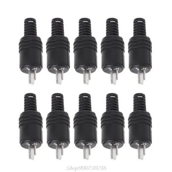 

10 Pcs ABS+Metal 2 Pin DIN Speaker Plug 2-Pin Plug Hifi Loudspeaker Cable Solder Connector Jy30 20 Dropship
