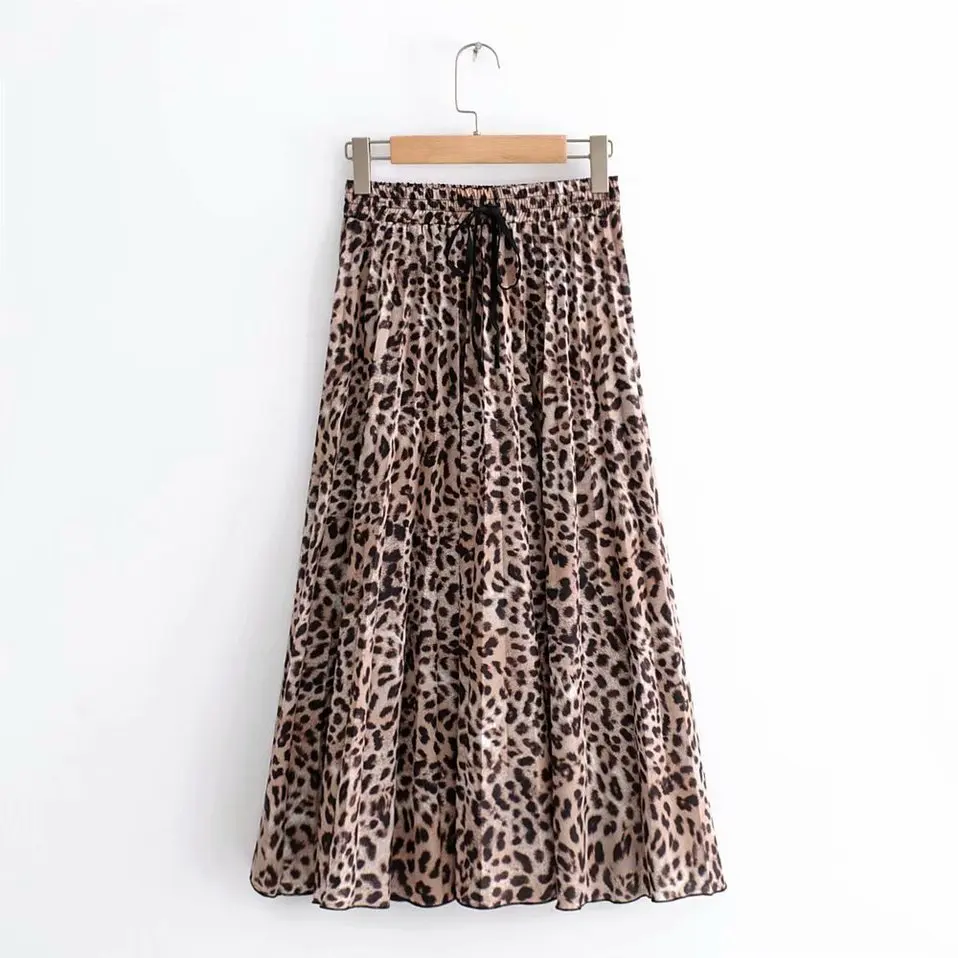 Beigerfail Faldas Plisadas Verano Panterka леопардовая юбка Falda Leopardo плиссированные юбки с высокой талией и животным принтом L71B