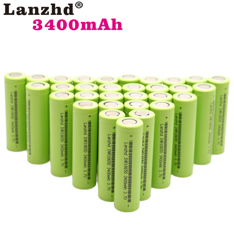 NEW 18650 3.7V 3400mAh Original INR18650 rechargeable li-ion 30a large current Battery For Laptop mobile power notebook (10-40)