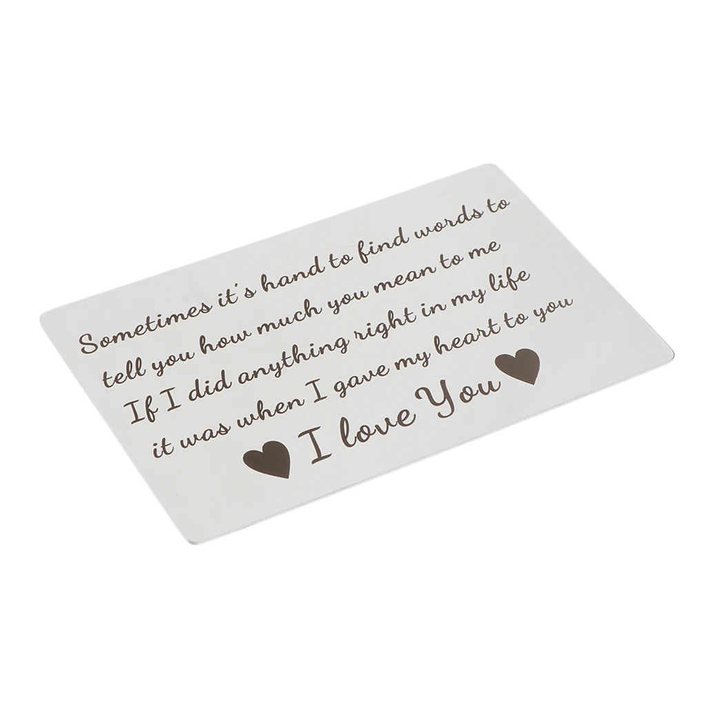 Personalised Photo Wallet Card Metal Cards Insert for Wallet Purse Unisex Gifts