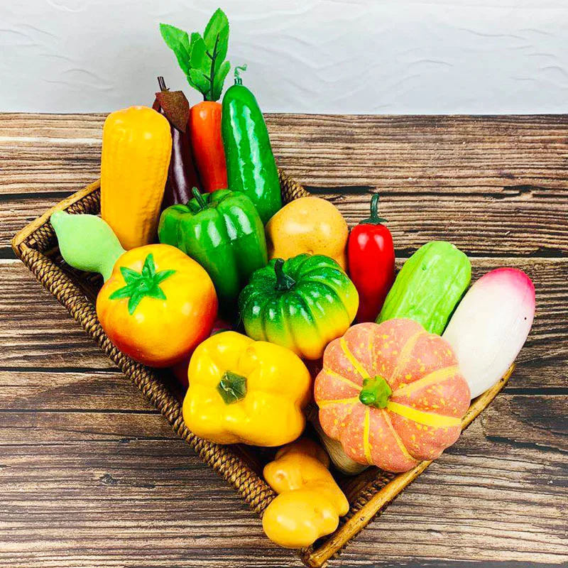 Artificial Simulation Food Vegetables Model Fake Pepper Carrot Corn Fruit Photography Props Room Home Wall Hanging Decor food model food photography props kitchen food toys vegetable ornaments