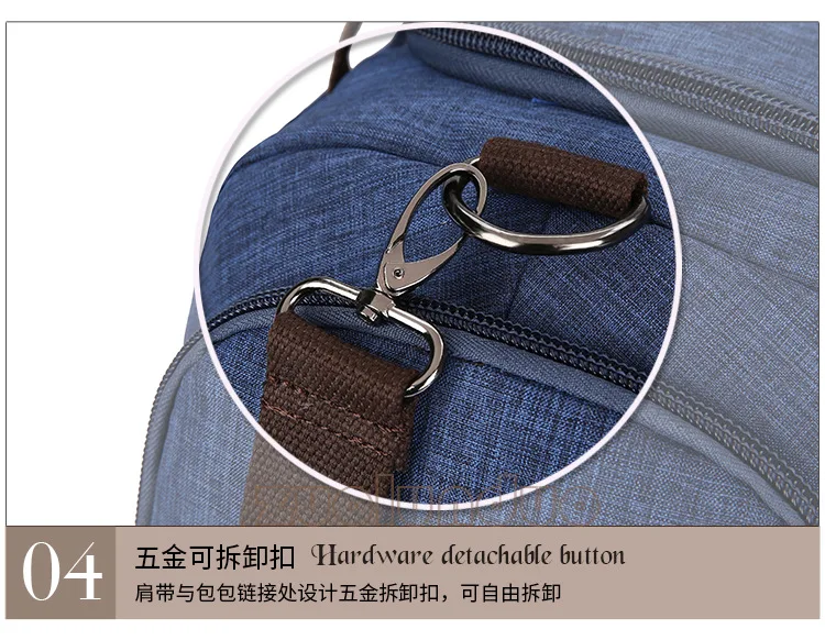 Large capacity travel bag anti splashing material for men and women pure color luggage travel bag