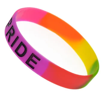 

1Pc Stylish Bracelet Silicone Bracelet Gay Pride Bangles for Party