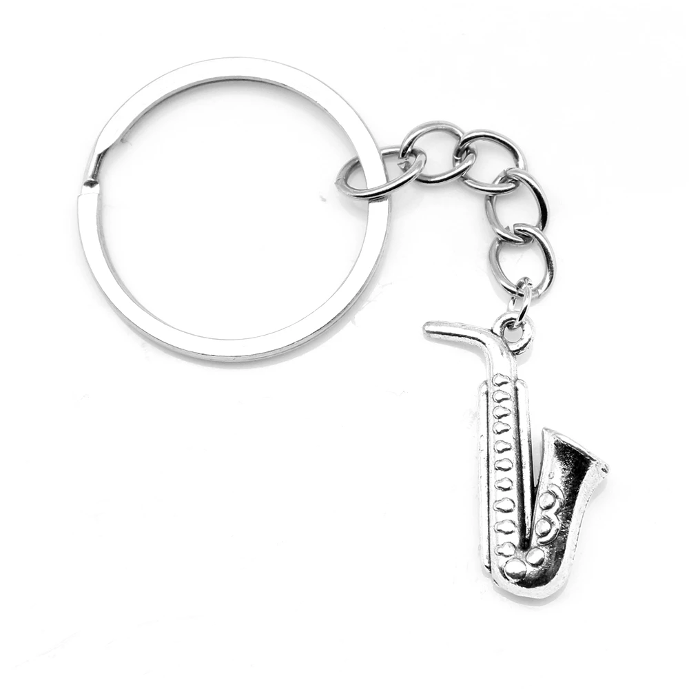 Juego De 3 Llaveros De Saxofón De Metal - Aleación, 10.5 Cm, Regalo Para Músicos Y Amantes De La Música