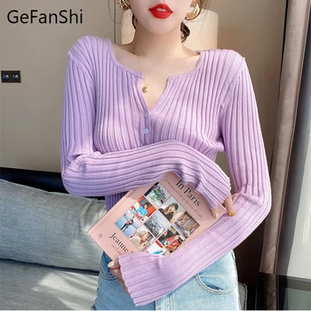 

Women V-Neck Knitted Casual Short Sweaters Buttton Cardigans Lady Knitting Soft Thin Summer Cardigan Outwear for Female