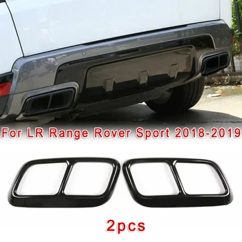 

2pcs Glossy Black Rear Exhaust Mufflers Cover Trim LLK150762 Stylish Car Accessory For LR Range Rover Sport 2018-2019