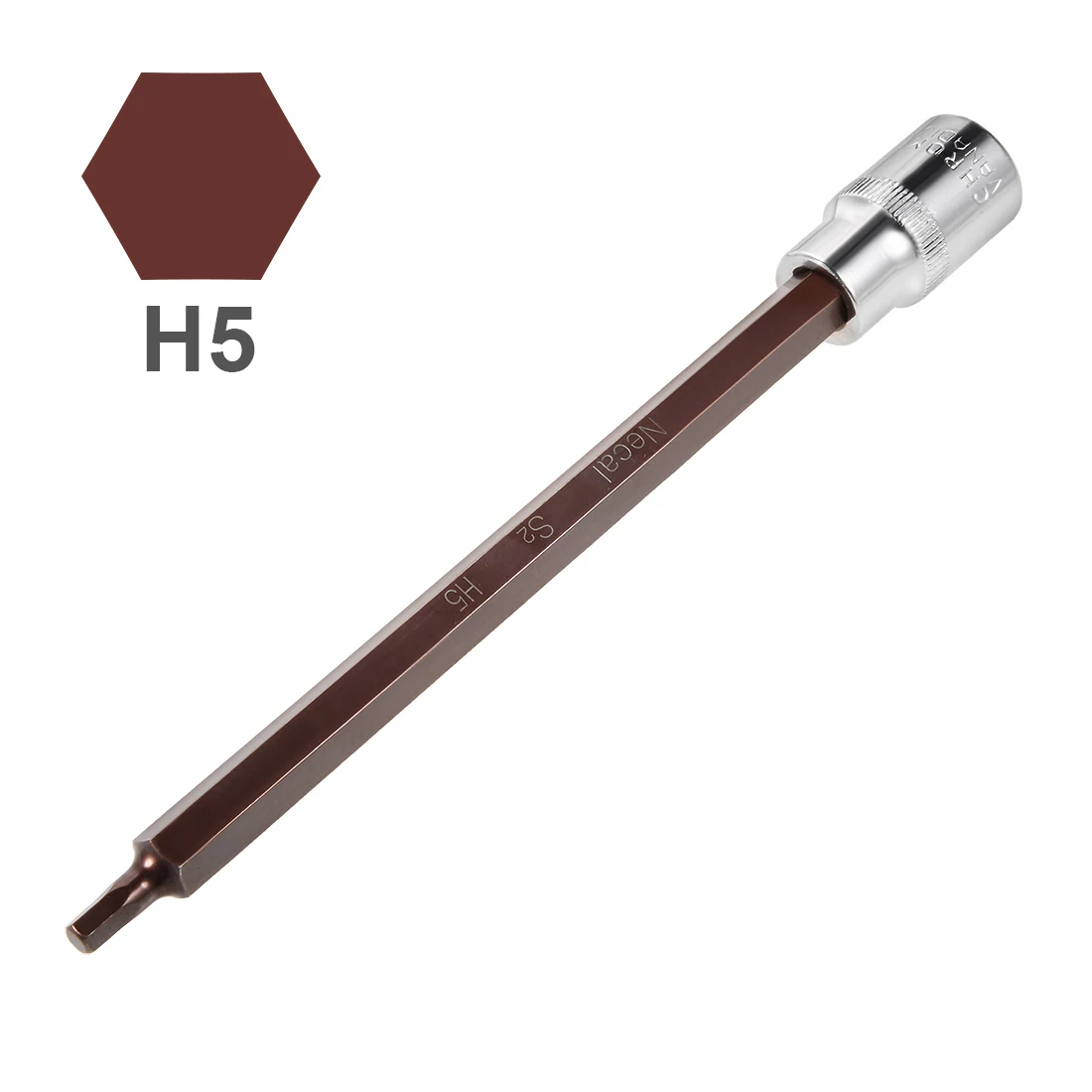 uxcell 1/2-Inch Drive Extra Long Hex Bit Socket Wrench S2 Steel 200/300mm Length H4/5/6/8/10/12 to Household Maintenance