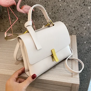 

Elegant Female Flap Tote bag 2020 Fashion New High-quality PU Leather Women's Designer Handbag Lock Shoulder Messenger Bag