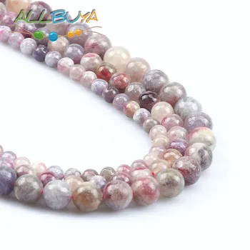 

AAA 6 8 10mm Natural Stone Red Tourmaline Round Beads Multicolor Gems Beads for Jewelry Making DIY Handmade Bracelet Accessories