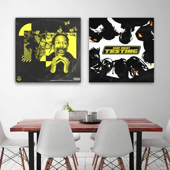 

A$AP Rocky Testing Music Album Cover Hip Hop Art Canvas Poster Poster Wall Pictures for Living Room No Frame