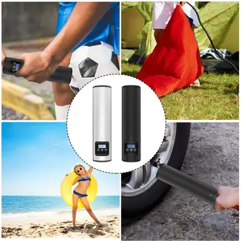 

Car Air Pump With Battery Rechargeable Portable Wireless Tire Inflator Digital Display Emergency Pump For Car Tire Bicycle Balls