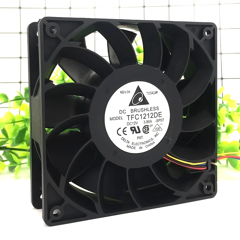 Для delta TFC1212DE 12 см 12038 12 В 3.9A 252CFM ветры бустера ШИМ вентилятор для Биткоин Шахтер супер охлаждение