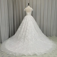 SL-6846 Customized ball gown wedding dress 2021 crystal bling bling lace beads bridal collection set wedding gowns plus size 2