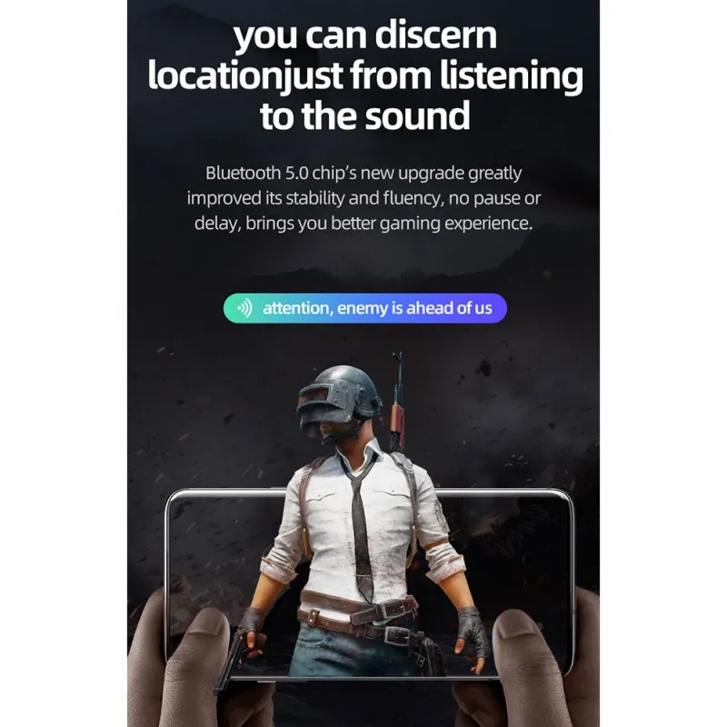Наушники-вкладыши TWS с 5,0 мини-наушники Bluetooth Водонепроницаемый Мощный светодиодный дисплей