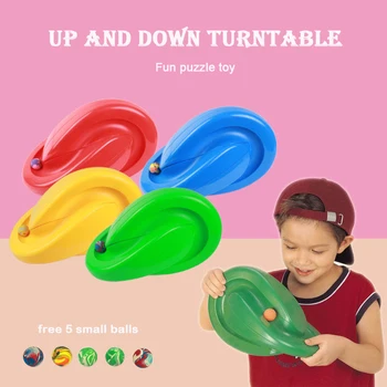 

2020 NEW Preschool sensory training equipment Up and down turntable Petanque toys 88 track rolling ball Children's balance toy