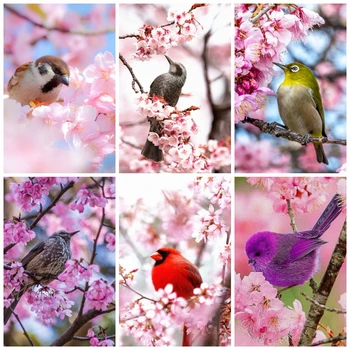 

HUACAN Full Diamond Painting Kit Bird 5D DIY Diamond Embroidery Mosaic Animal Handmade Home Decor Gift