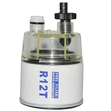 R12T топливный фильтр/водоотделитель 120AT NPT ZG1/4-19 автомобильный Сменный фильтр и нейлоновая Коллекционная миска, сменный элемент