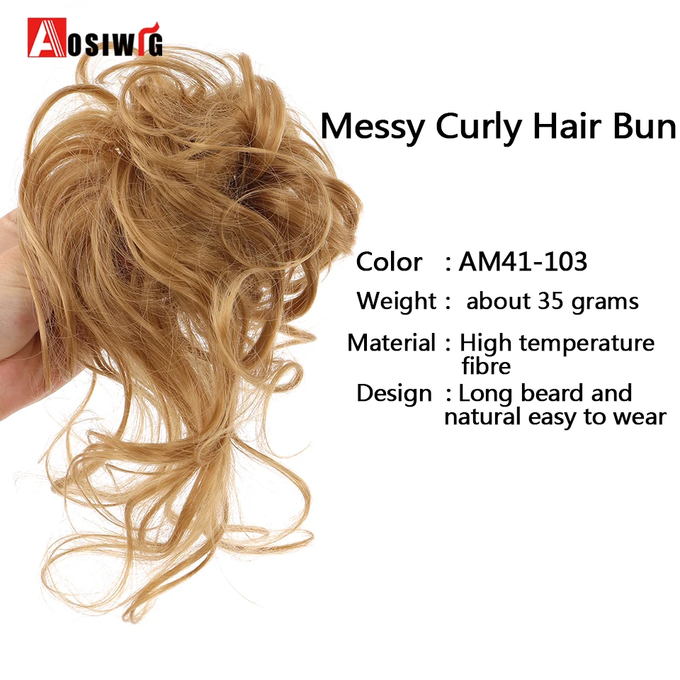 Clip In Chignon Artiglio Chignon Riccio Di Capelli Sintetici, Clip Di Pettine Di Estensione Del Panino Di Capelli Ricci Ondulati Corti E Disordinati In Estensioni Di Estensione Di Coda Di Cavallo Post