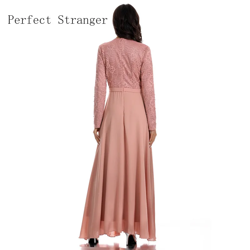 Осень, Новое поступление, высокое качество, круглый воротник, кружево, цветок, декодированное, официальное, супер длинное платье