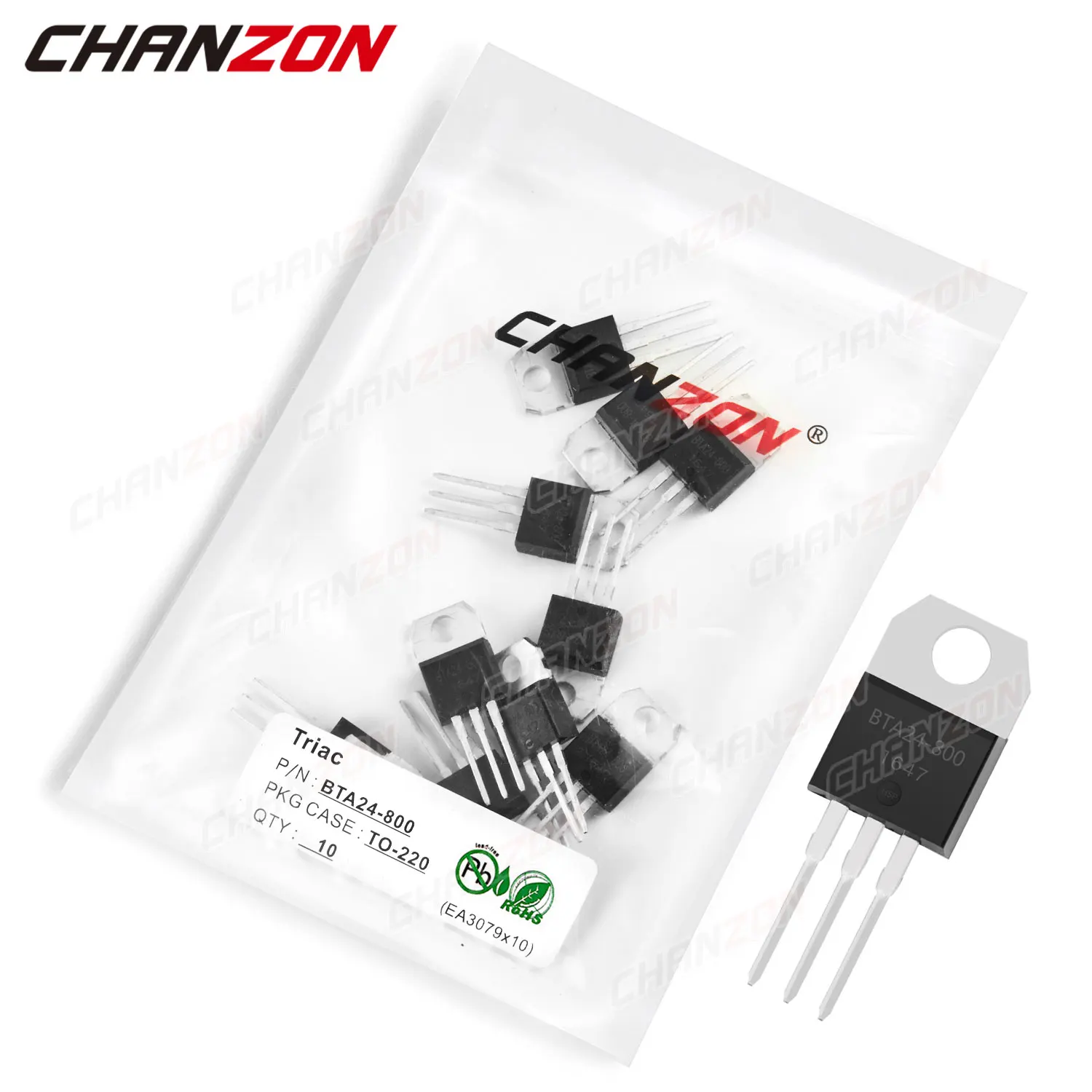 10 шт BTA24-800 TO-220 BTA24 Triac SCR Транзистор биполярное соединение BJT триодная трубка фетс