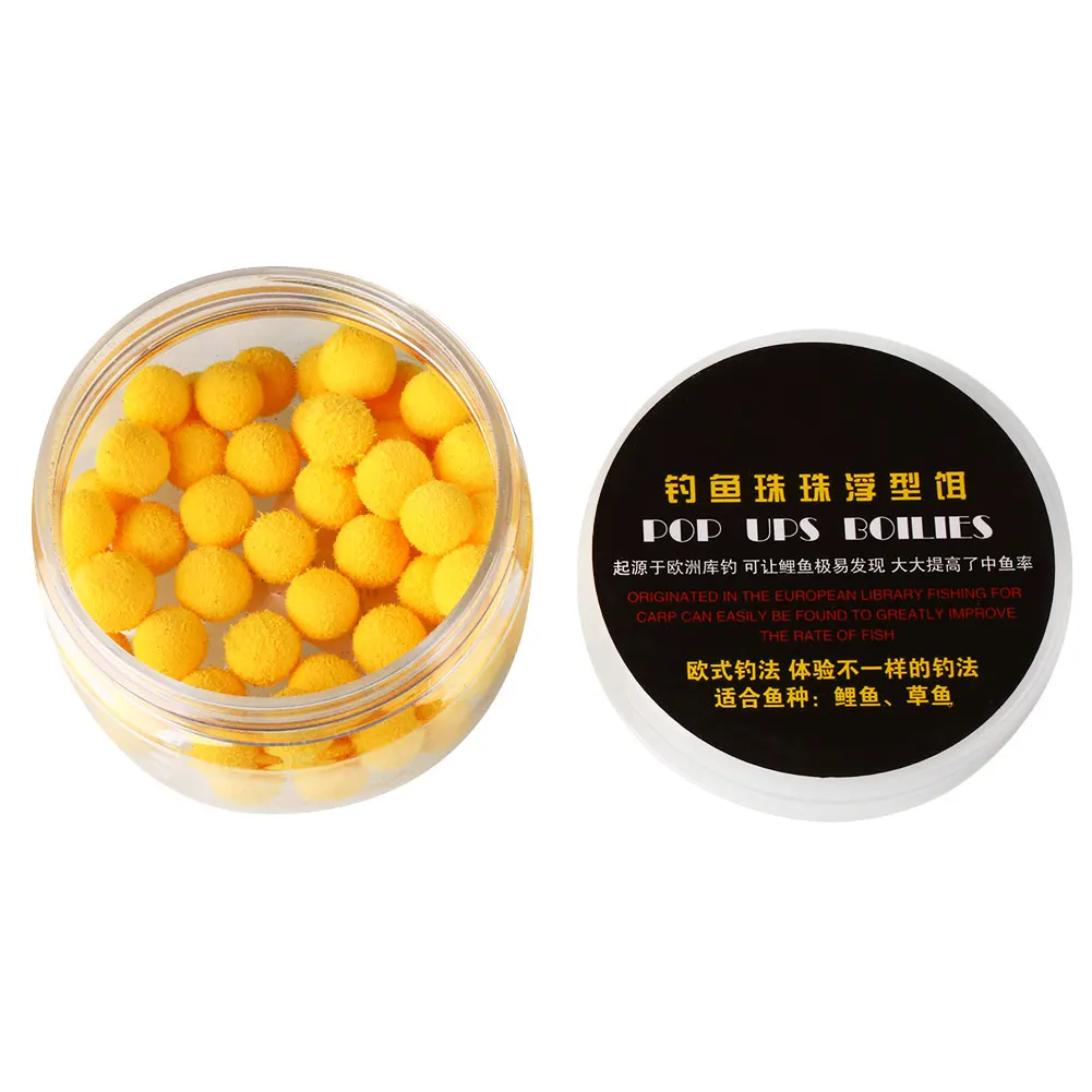Yellow Аксессуары для рыбной ловли, приманки для ловли карпа, приманки для ловли карпа, плавающие шариковые приманки, запах, 50 шт., кормушка, уличная партия, снасти для рыбалки - Цвет: Yellow