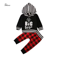 Новинка года; комплект одежды для маленьких мальчиков с капюшоном; топ с длинными рукавами и штаны детская одежда для мальчиков