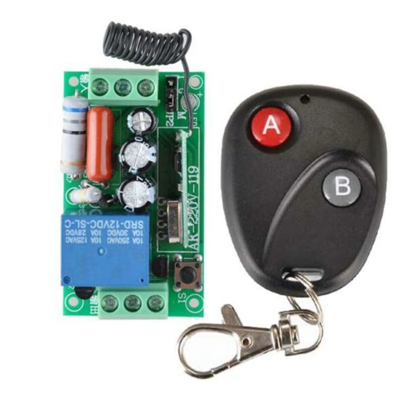 AC 220V 1CH канал RF 433MHz переключатель дистанционного управления гаражный модуль код реле комплект