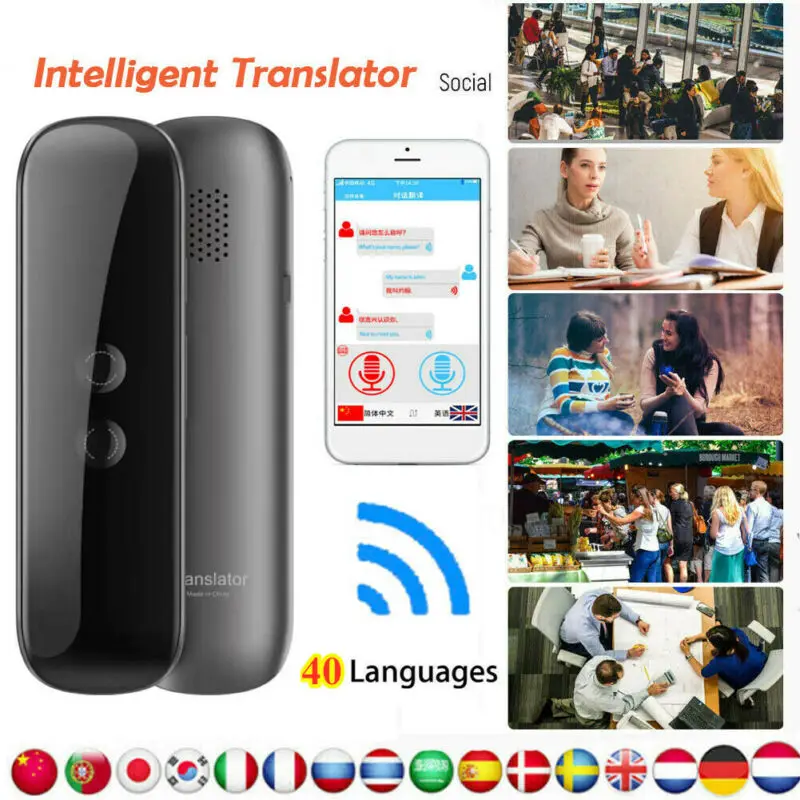 G5 умный голосовой переводчик портативный двухсторонний в режиме реального времени 40 языков перевод 3 в 1 голосовой текст фото Bluetooth переводчик