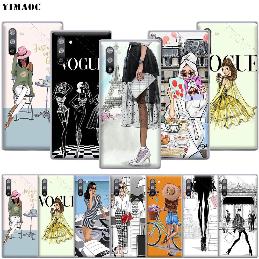 YIMAOC Vogue Рождество принцесса девушка чехол для Samsung Galaxy S10 S9 S8 S7 Plus A70 A60 A50 A40 A30 A20 A10 A50S