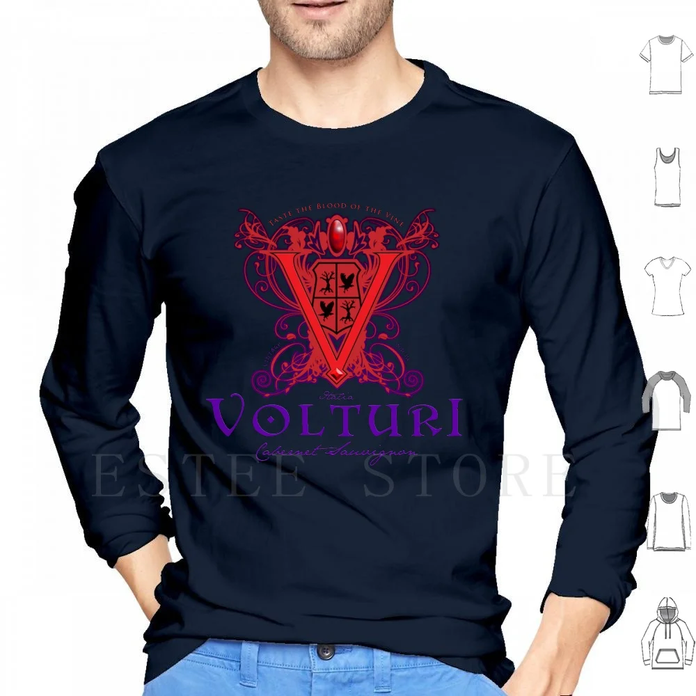 Felpe Con Cappuccio Vino Volturi Manica Lunga Vino Edward Vampire Bella Aper Lupi Mannari Cabernet Sauvignon New Moon Volturi