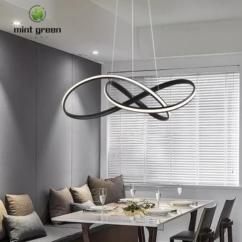 

Modern Pendant Chandelier for Office Dining room Kitchen Aluminum wave Lustre Avize Modern Chandelier Lighting fixtures