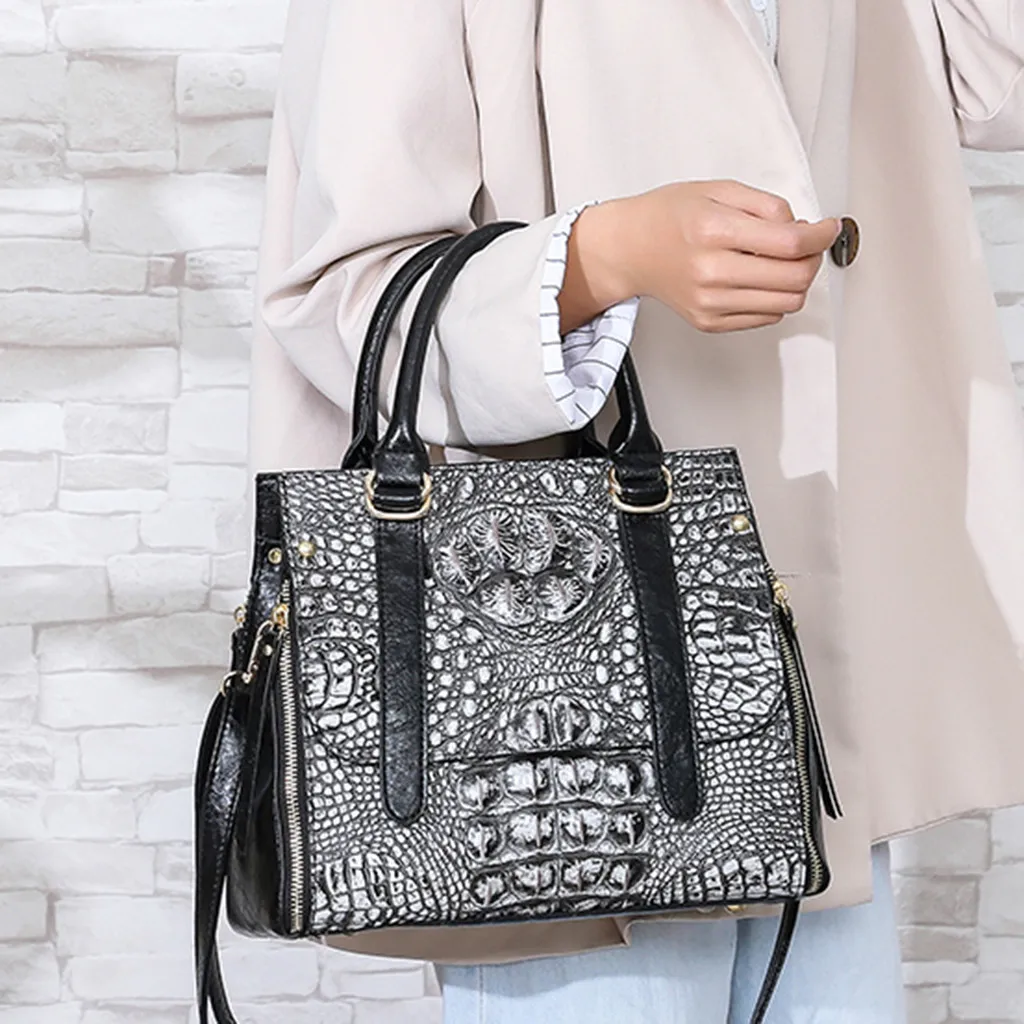 OCARDIAN сумки, женская сумка, роскошная Высококачественная классическая крокодиловая сумка, дизайнерская Большая вместительная сумка через плечо N13