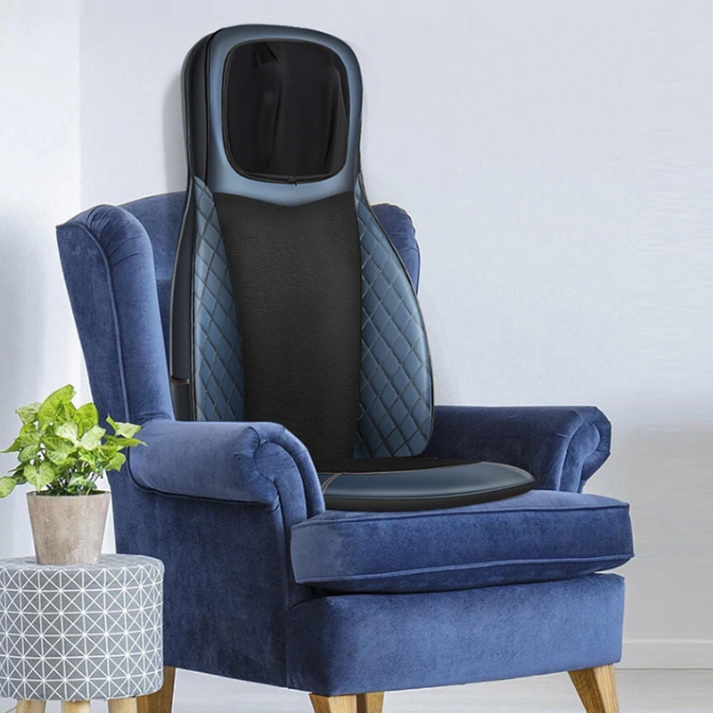 Electric Massage Chair Cushion Mat Body Neck Full Back Tapping Vibration Heating Shiatsu Massage Europeans Customized
