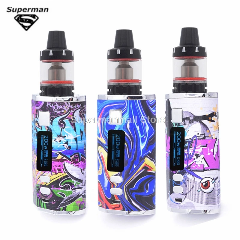 Najtaniej Zestaw do e papierosa DR200W box mod 50 w 200 w z 4400mah 2 wbudowane baterie 3.0ml 0.3ohm Vaper Tank elektroniczny papieros zestaw do e papierosa