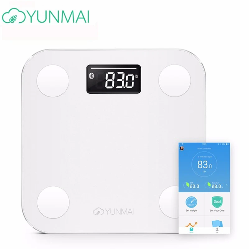 Смарт весы Yunmai Premium мини для домашнего использования напольные измерения жира