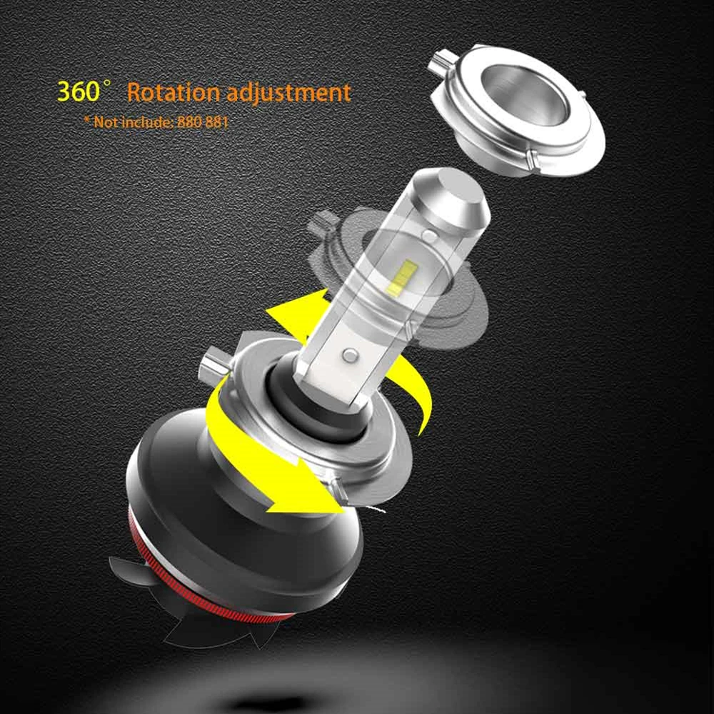 Winhoi M9 светодиодный фары лампы H1 H3 H4 H7 H8/9/11 лет H11 9004/9007 9005/9006 880/881 Водонепроницаемый лампа фары автомобиля 6500 к 50 Вт 5000Lm
